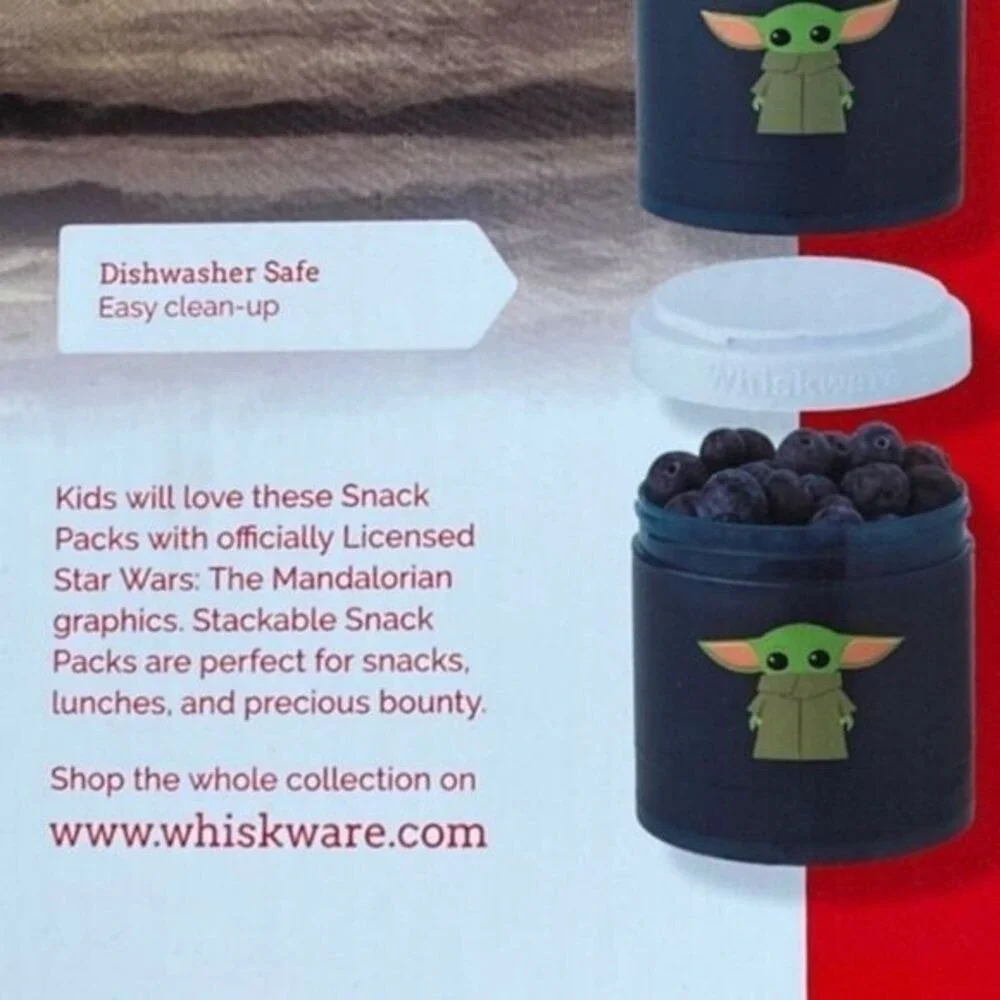 Whiskware ‎ Star Wars The Mandalorian Stackable Portable Snacking Containers